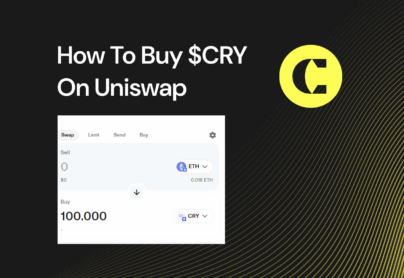 How To Buy $CRY On Uniswap