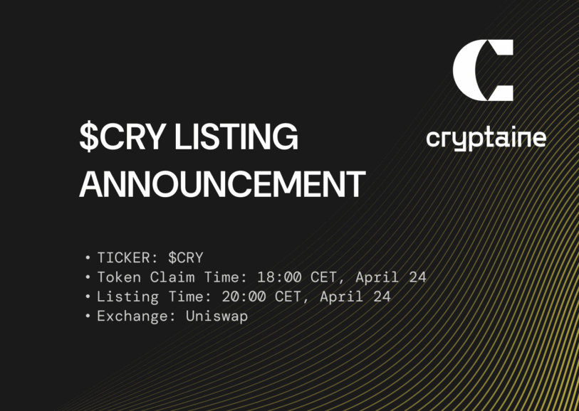 $CRY Listing Announcement